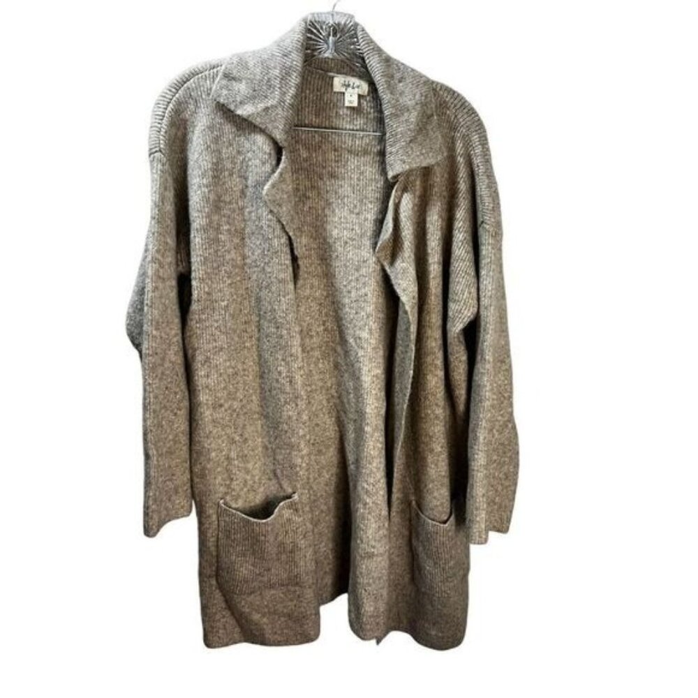 Open Front Long Sleeve Knit‎ Cardigan Casual Sweater with Pockets